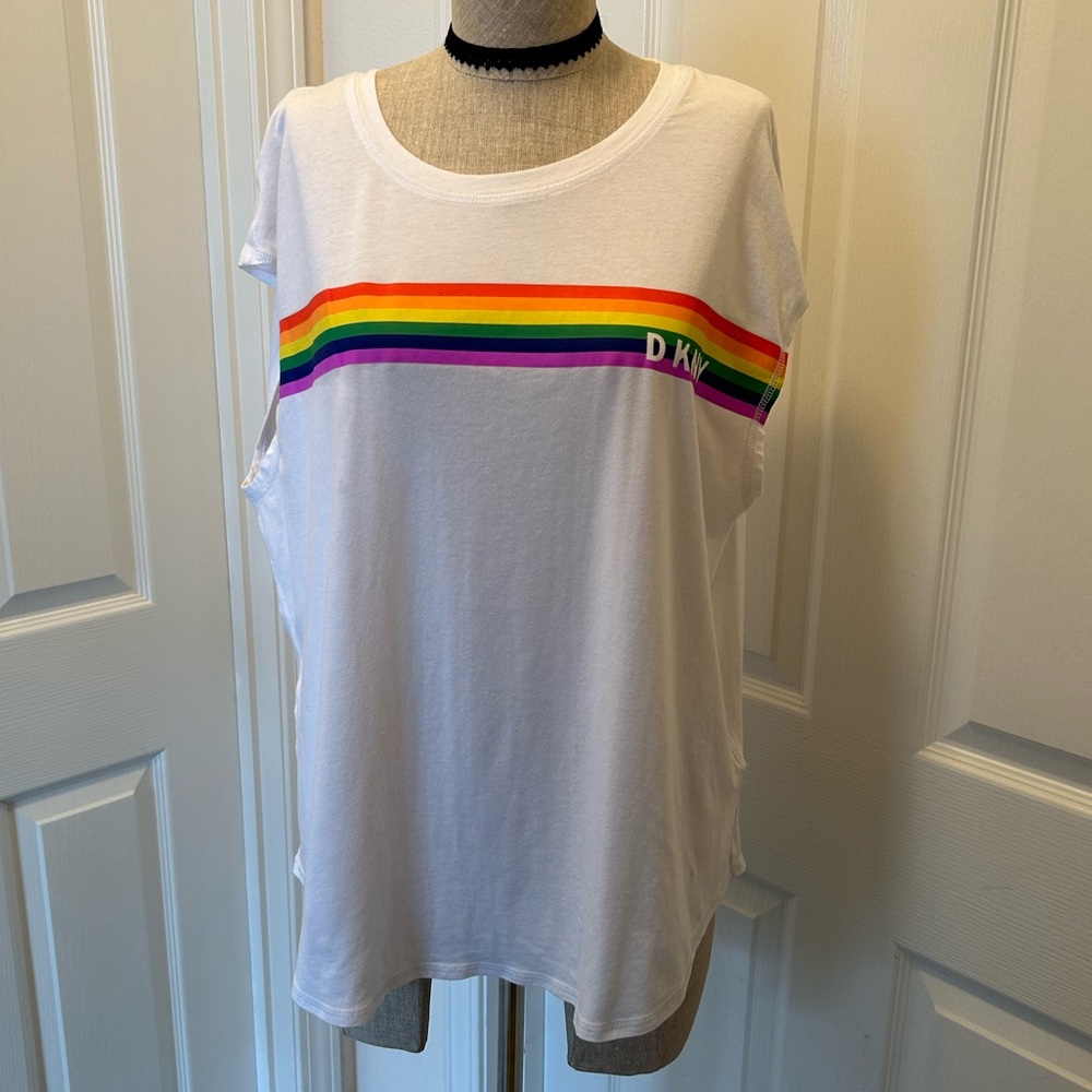 DKNY Sport sleeveless tank with rainbow